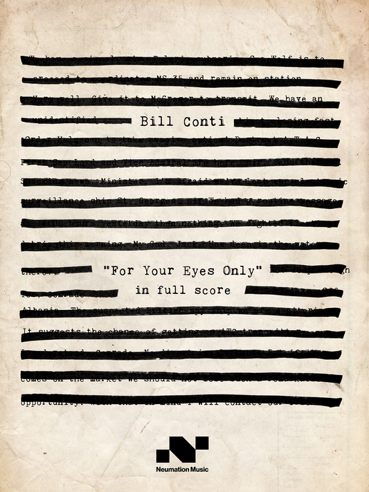 BILL CONTI: For Your Eyes Only (Full Orchestral Score)